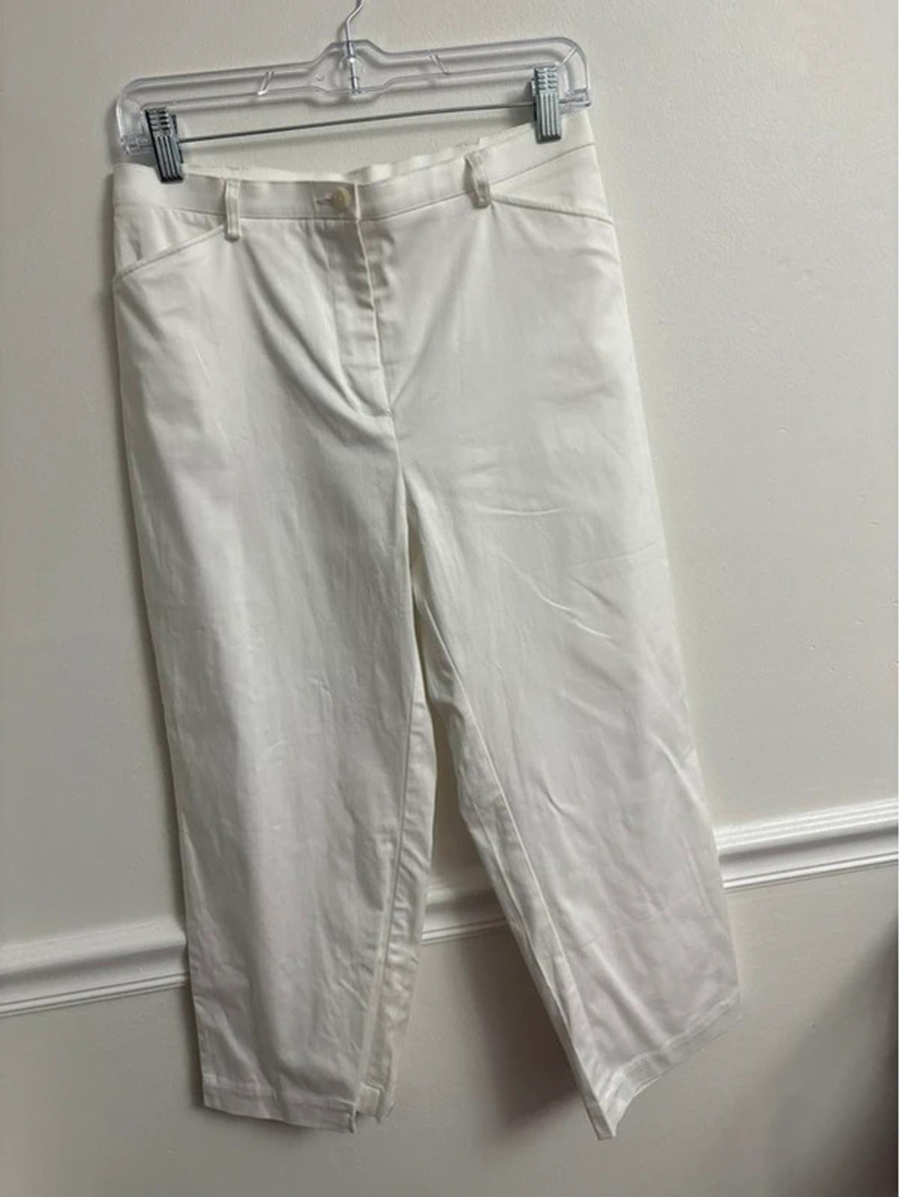 Appleseed’s White Stretch Capri Pants Women’s Size 6 Cotton Blend